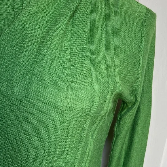 🍃Green Open Front Women's Sweater - Picture 4 of 15